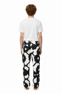 RELAX 2 PANT Bleeding Flowers Ecrublack - BANANATIME