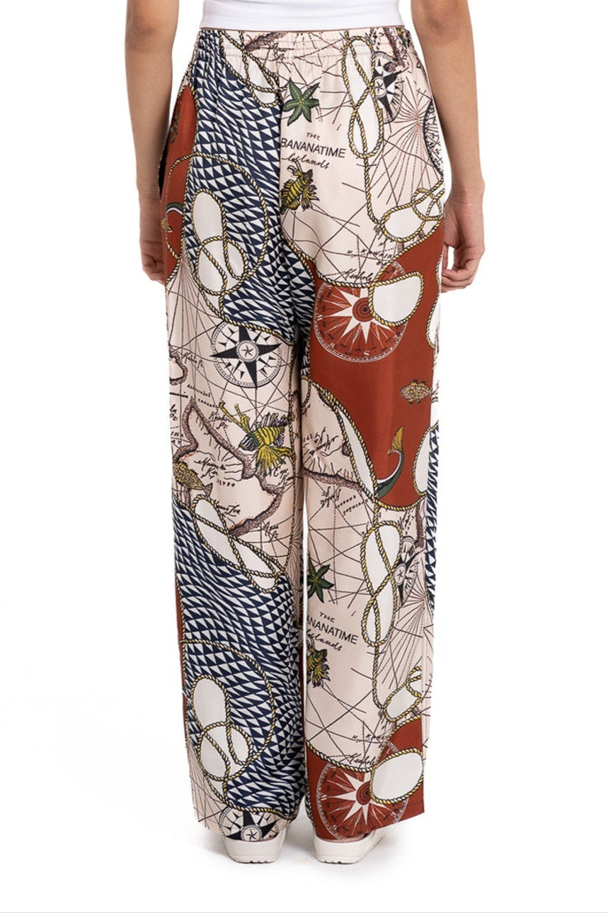 EASY PANT HAWAIITIME NAVY RED - BANANATIME