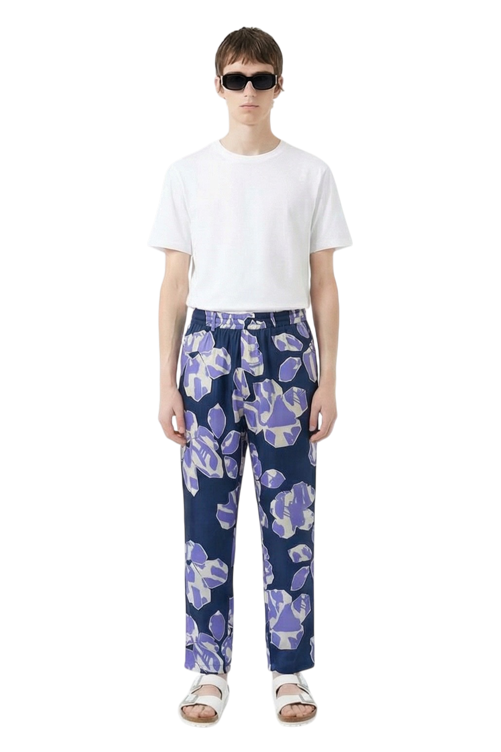 TAPERED 2 PANT Paper Cuts Navy Lilac